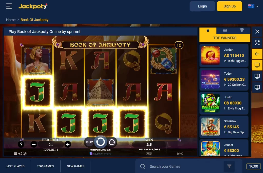 Demo Mode of Jackpoty Casino Slots