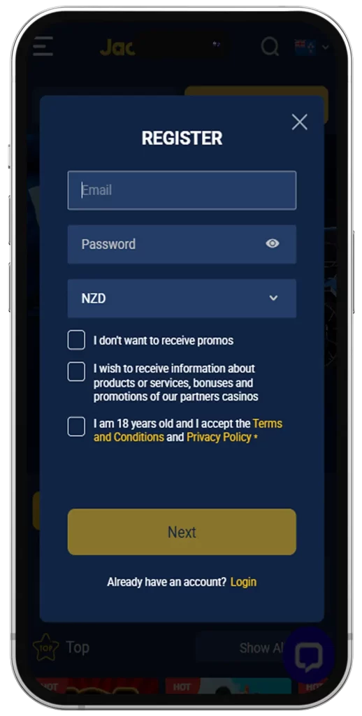 Registration on Phone
