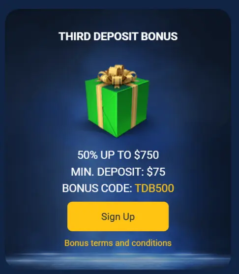 Third Deposit Bonus with Free Spins