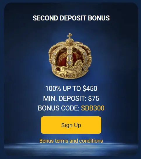 Second Deposit Bonus