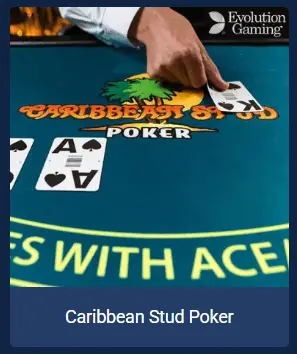 Caribbean Stud Poker at Jackpoty Casino Live
